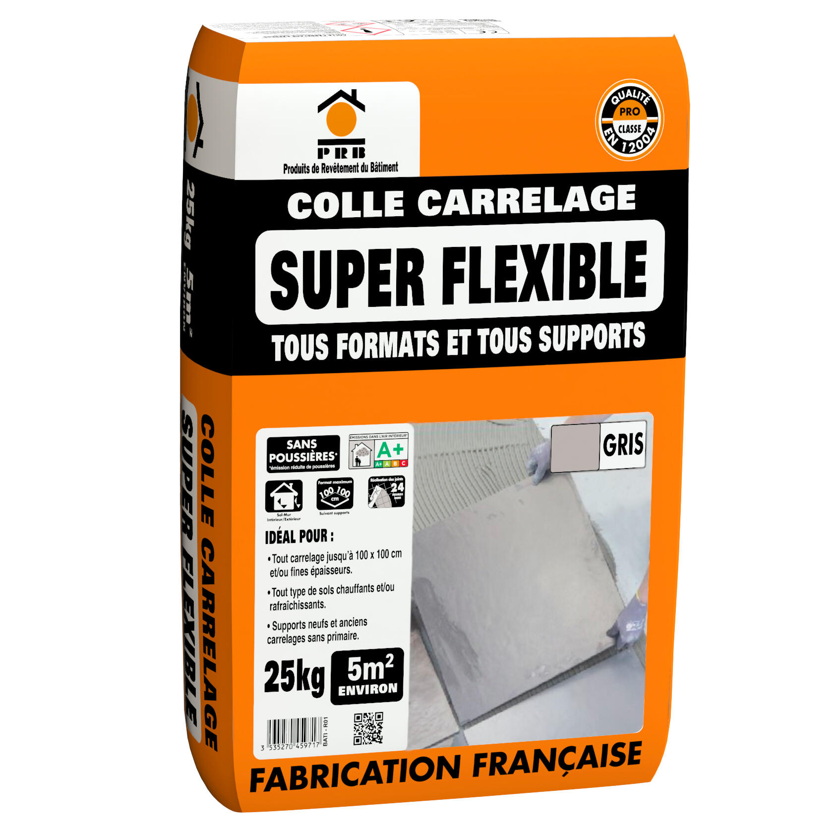 Colle Carrelage Superflex Gris PRB 25 Kg Leroy Merlin