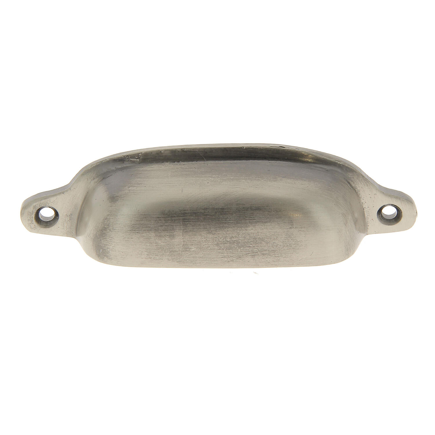 Poignée de meuble Coquille acier gris patiné entraxe 90 mm Leroy Merlin