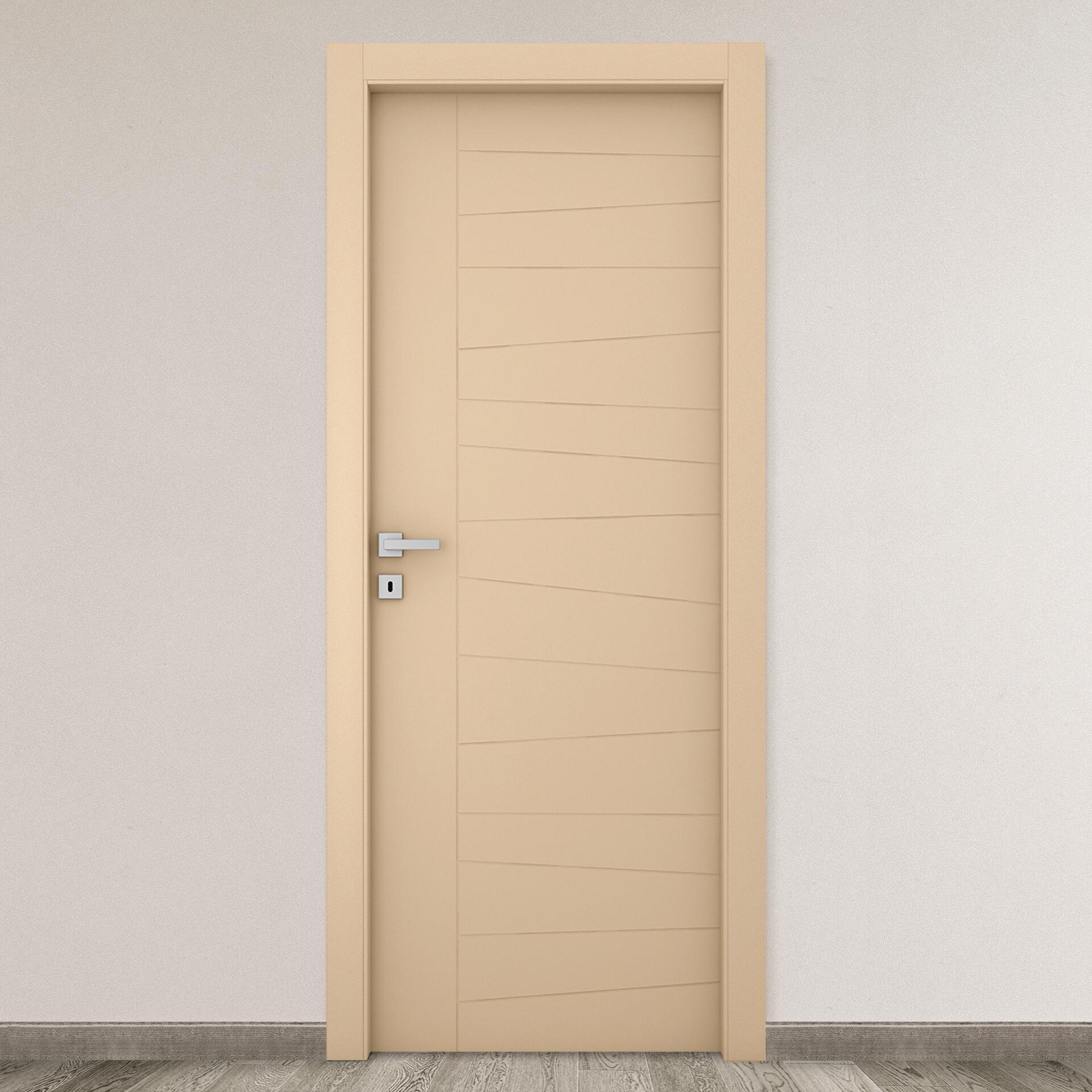 Porta Tamburata Battente Madera Beige L X H Cm Reversibile