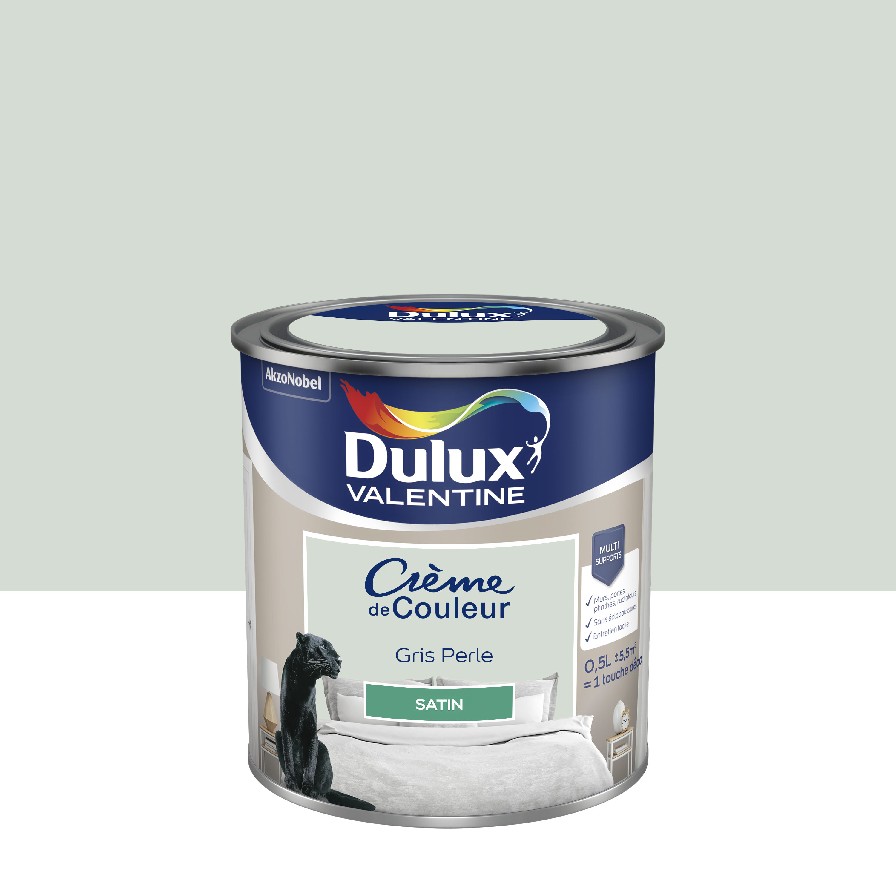 Peinture glycine satin DULUX VALENTINE Crème de couleur 2 5l Leroy Merlin