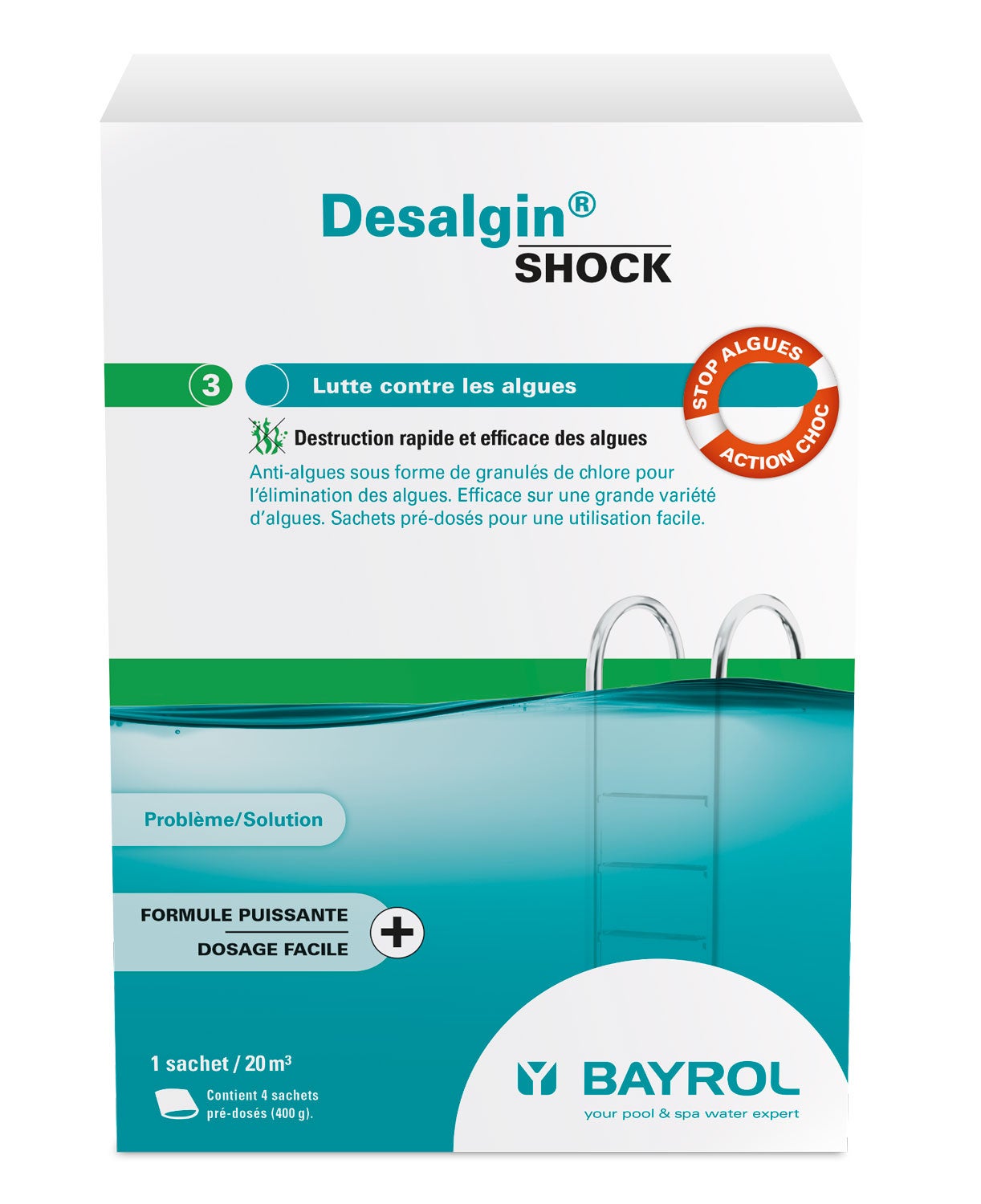 Anti Algues Action Choc Piscine Bayrol Desalgin Shock En Poudre Kg