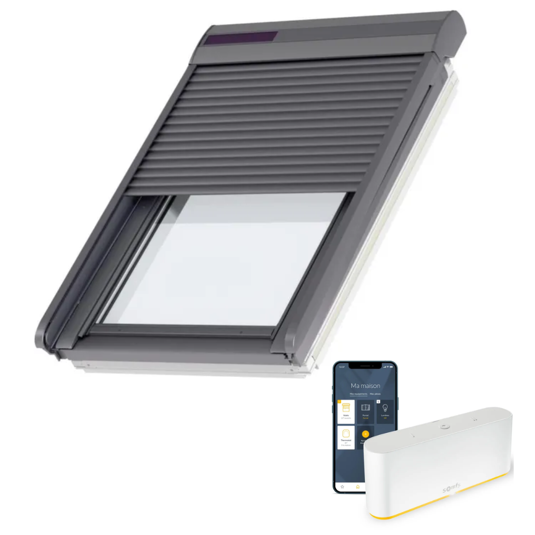 Volet Fen Tre De Toit Nergie Solaire Velux Ssl Sk Box Tahoma