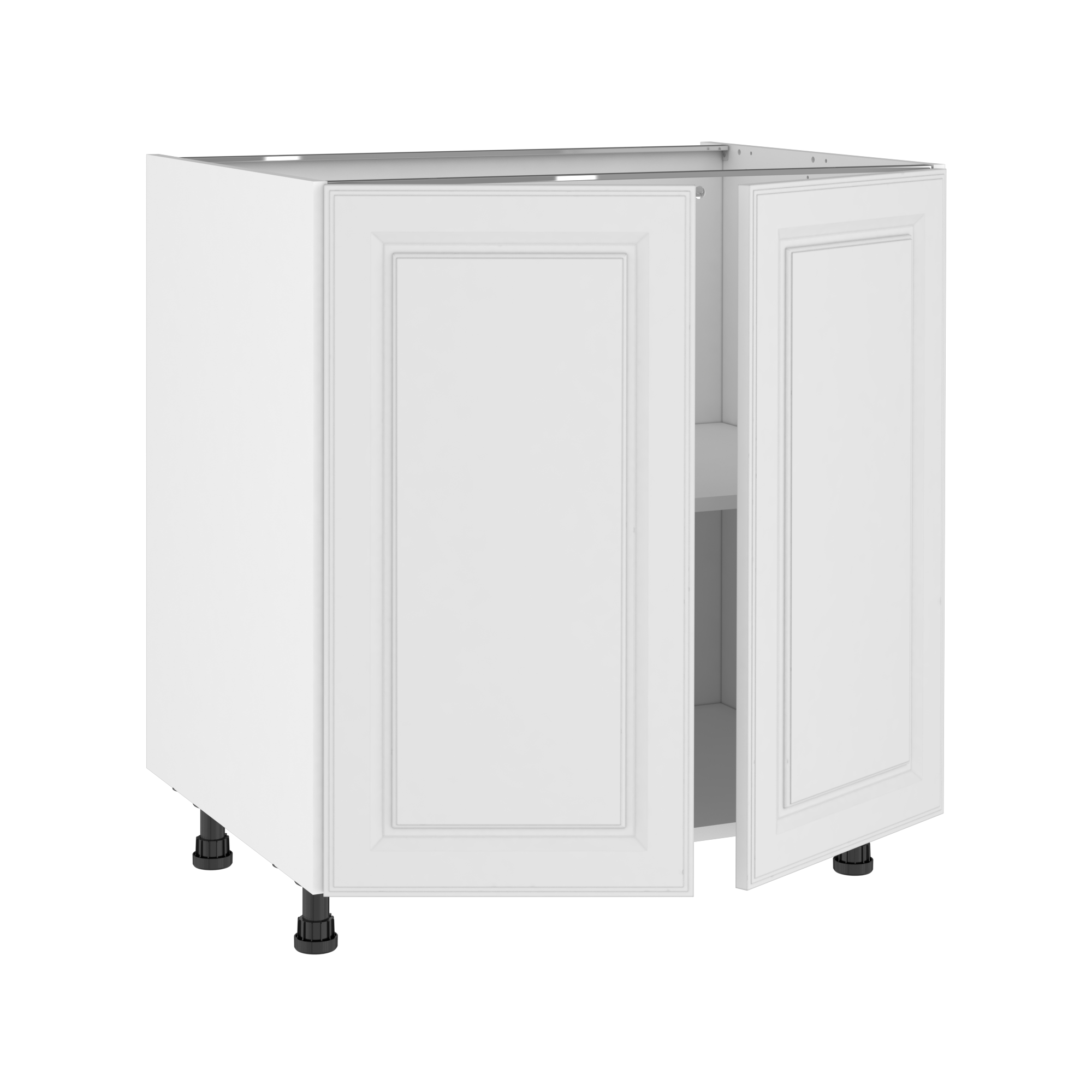 Meuble Bas De Cuisine Oxford Blanc 1 Porte Et 2 Tiroirs H77 X L80