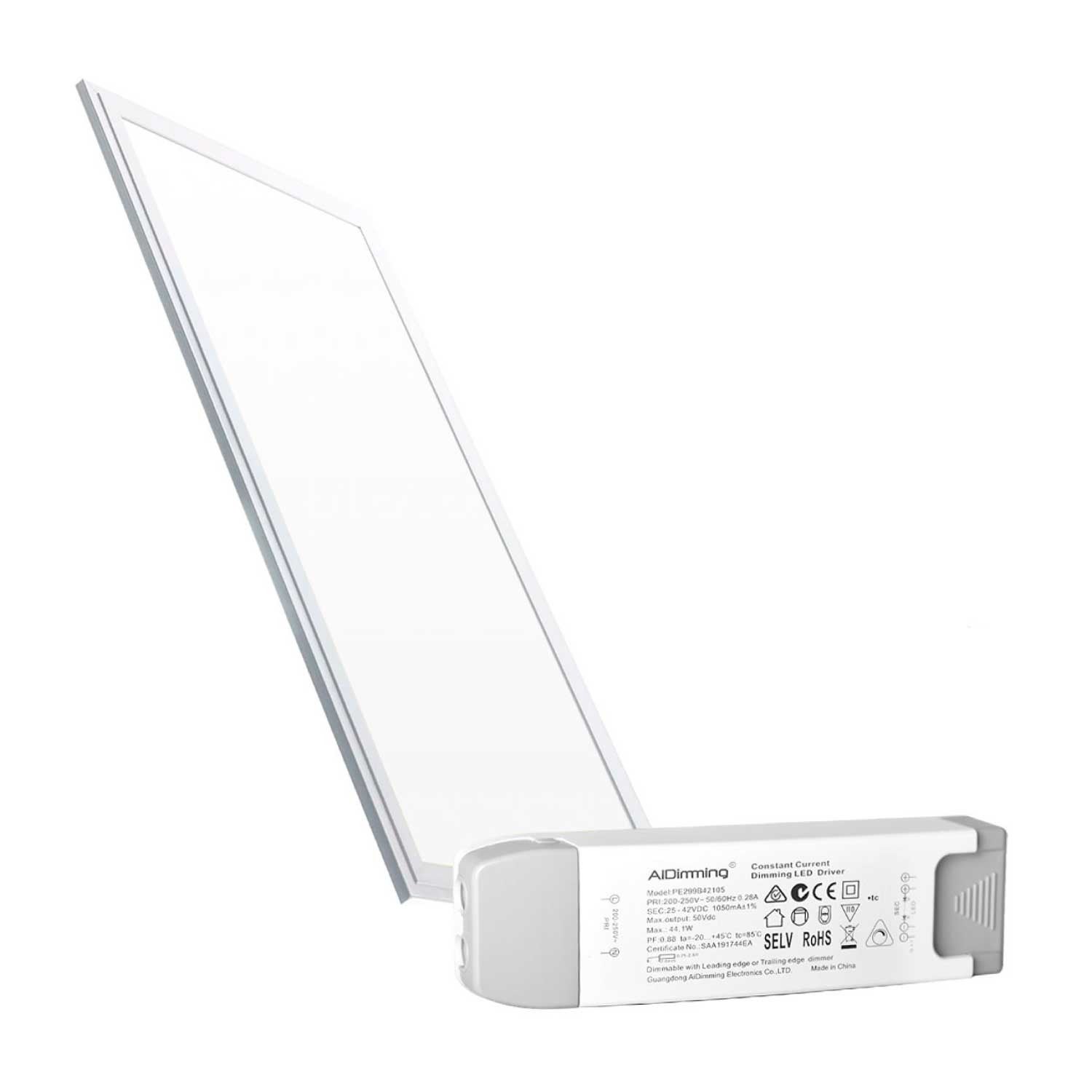 Panneau LED Encastrable 120x30 Dimmable TRIAC 44W UGR19 Blanc