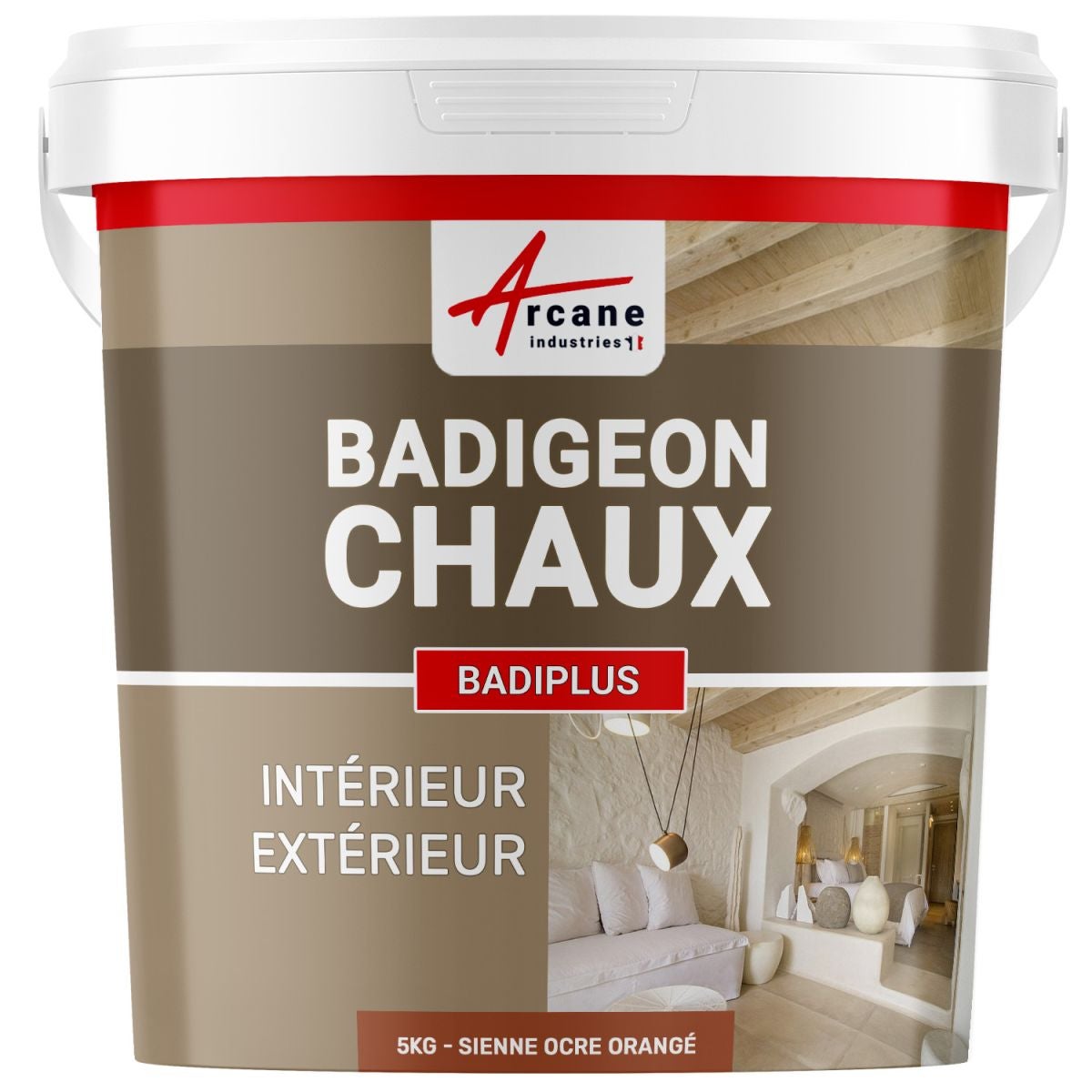 Badigeon à la chaux intérieur extérieur BADIPLUS 5 kg jusqu à 25