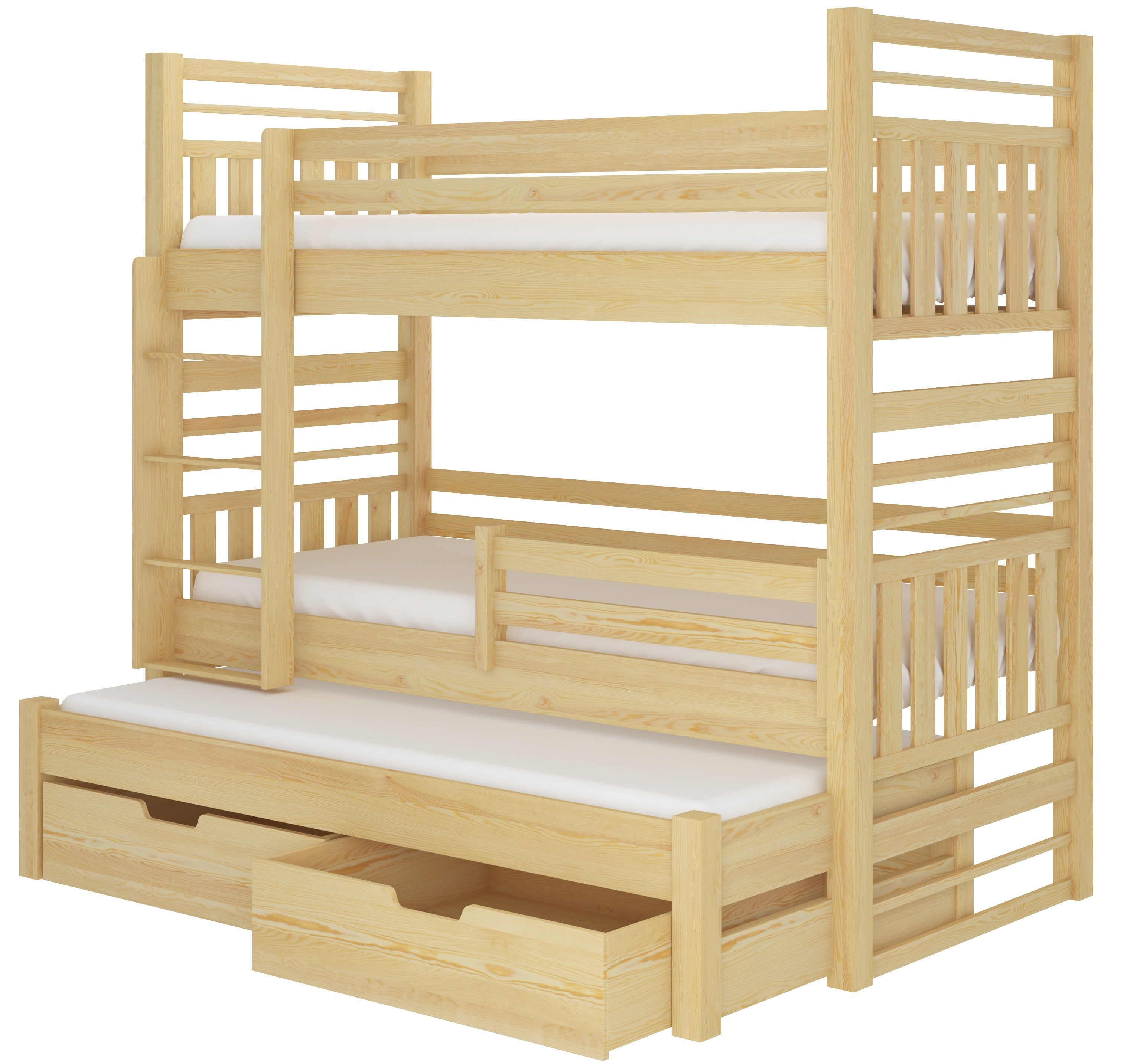 Lit Superpos Couchages Avec Tiroirs De Rangement Bois Pin Naturel