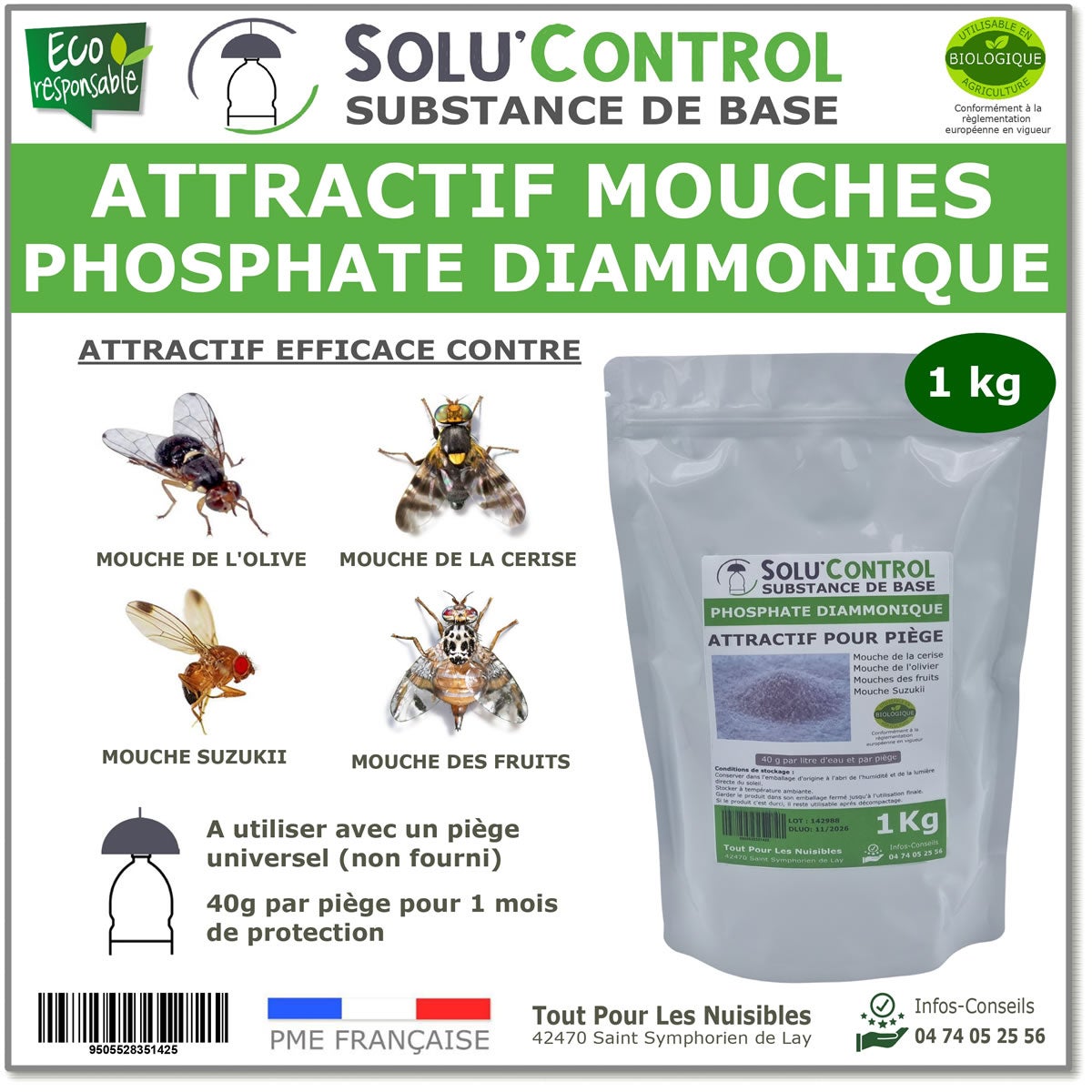 Phosphate Diammonique App T Naturel Contre Les Mouches Des Fruits