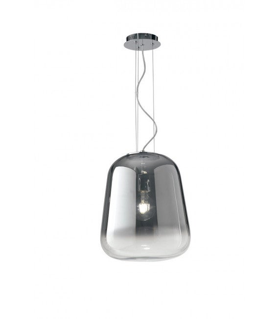 Lampe de table SMOKE en verre gris gumé 20 cm Leroy Merlin