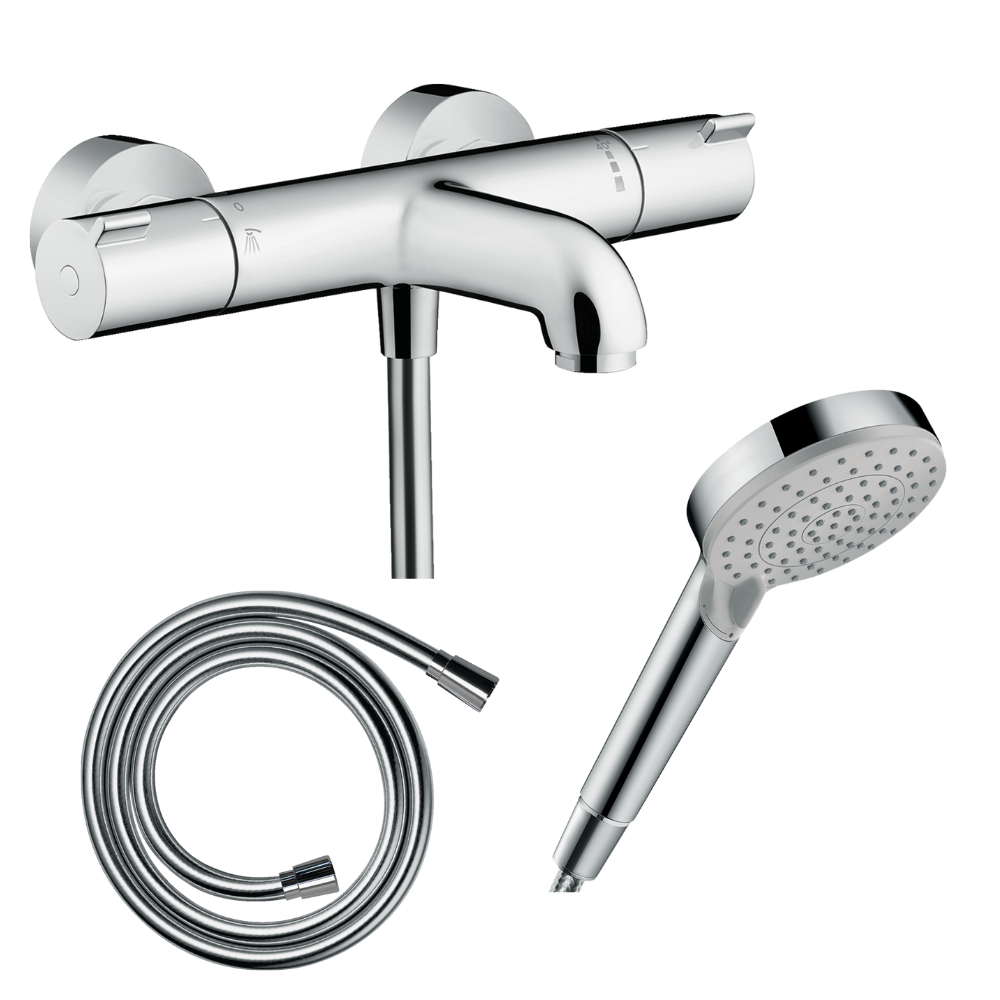 Pack Mezclador Termost Tico De Ba O Hansgrohe Ecostat Cl Flexo