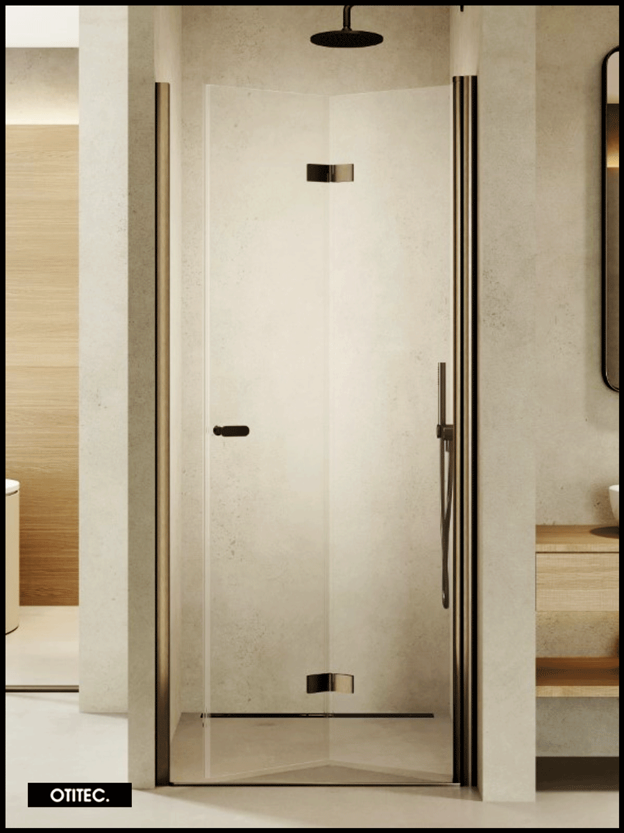 Puerta De Ducha Italiana Plegable 90 X 195 DESTRA GUNMETAL NEW