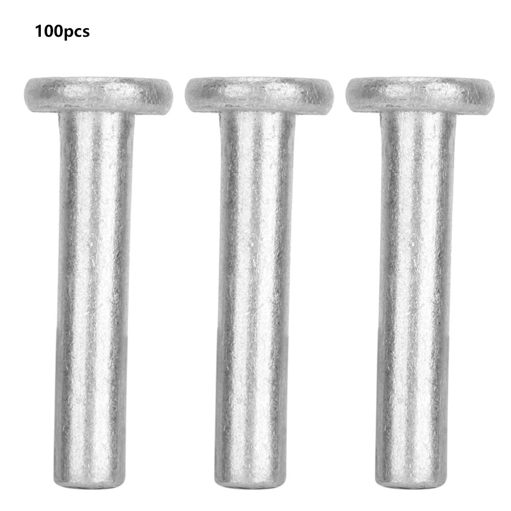 100 pièces GB867 M4 Rivets en aluminium à tête plate Rivet solide à