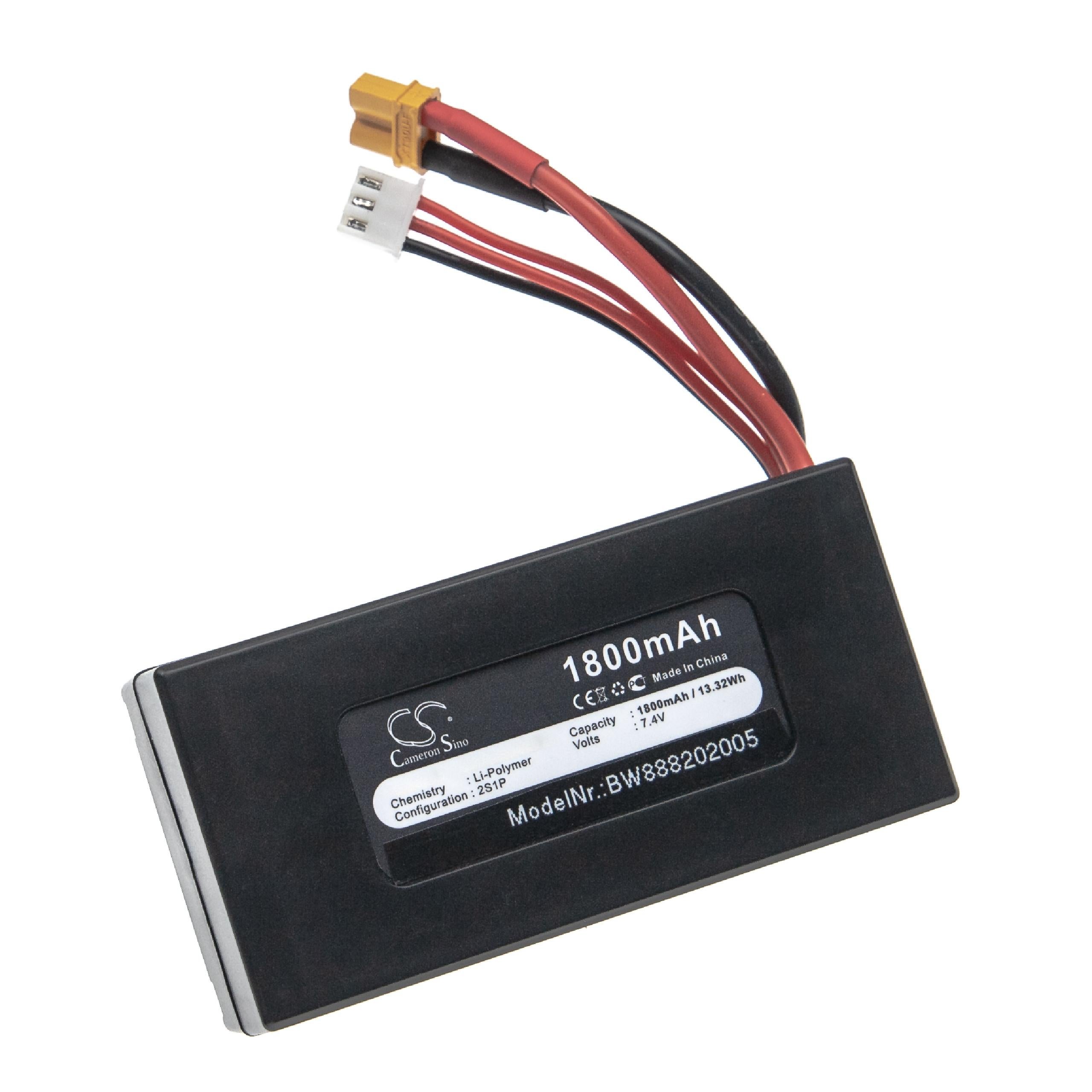 Vhbw 1x Batterie Compatible Avec MJX Bugs 8 6 Drone 1800mAh 7 4V Li