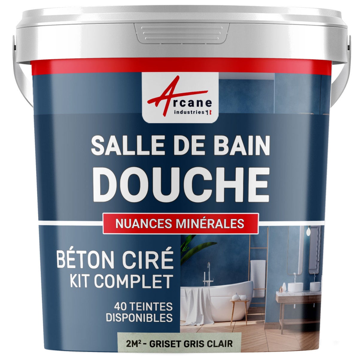 Kit B Ton Cir Murs Salle De Bains Douche Italienne Griset Gris Clair