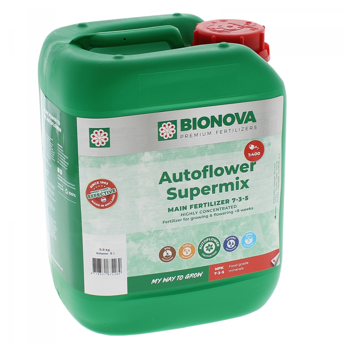 AutoFlower Supermix 5 Litres BIO NOVA Leroy Merlin