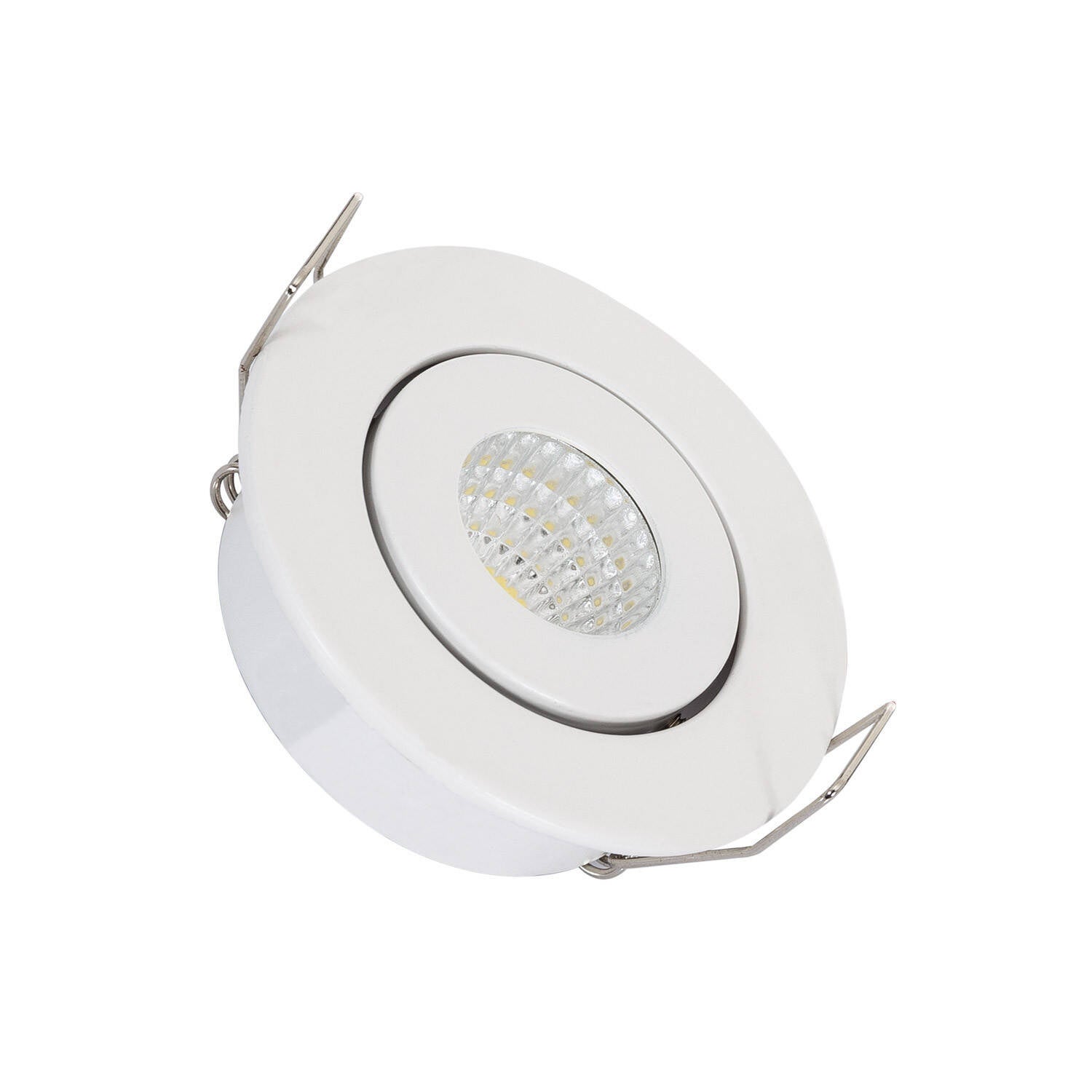 Spot Led Downlight Cob Orientable Rond Blanc Coupe Mm Blanc Neutre