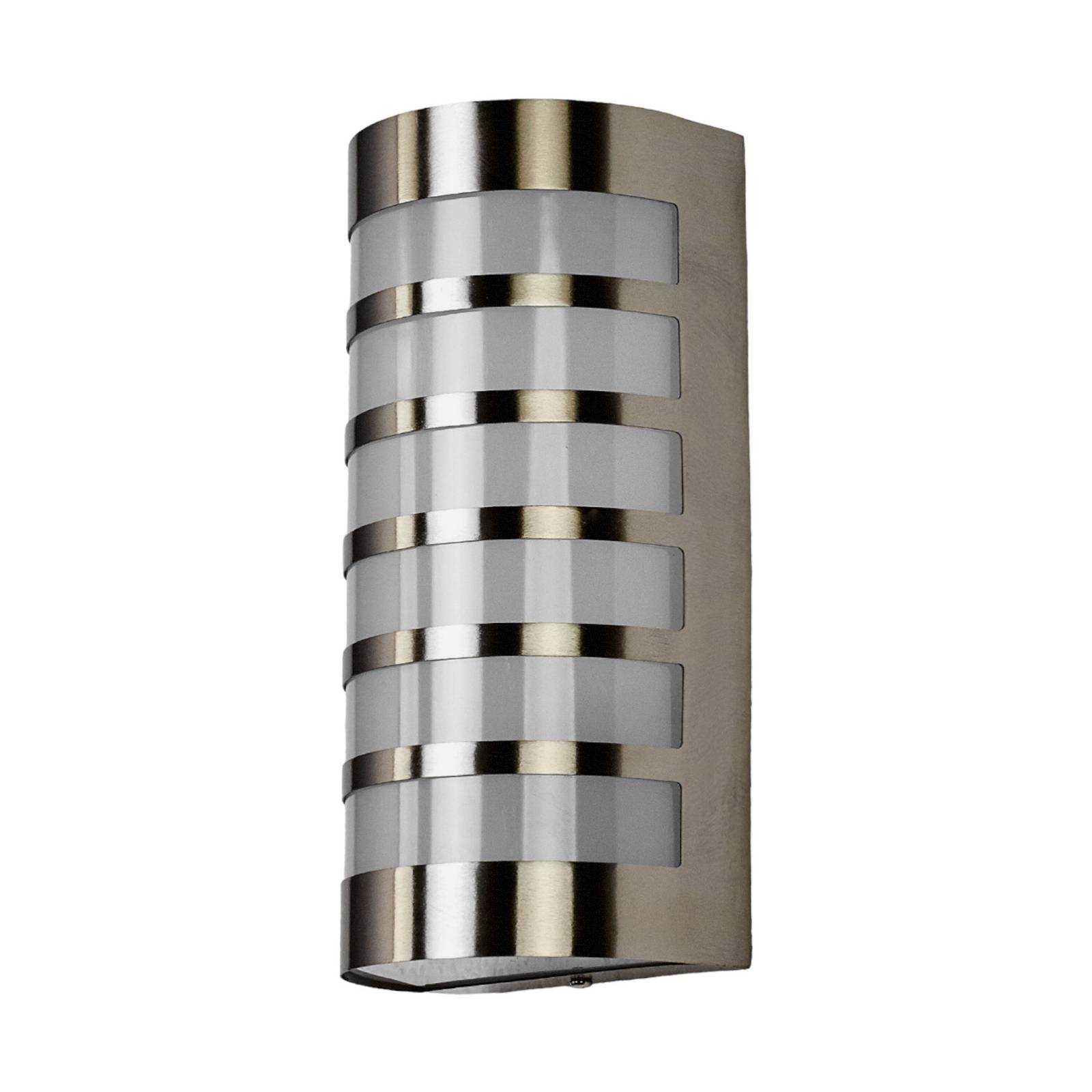 Lindby Lámpara pared ext acero inox decorativa Alvin lámpara de pared