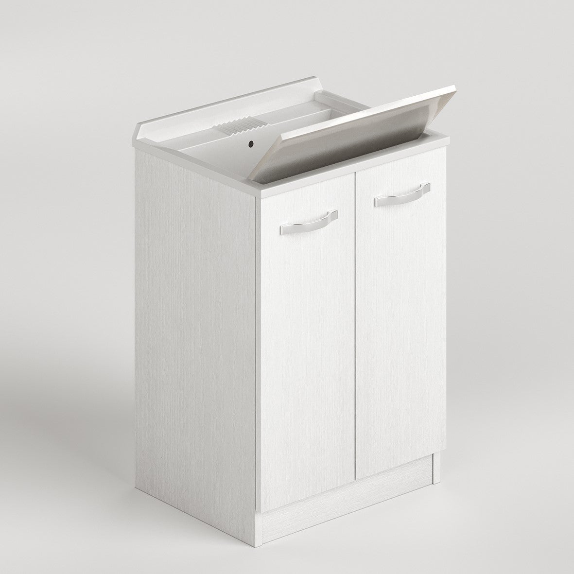 Lavabo De Blanchisserie Portes X X Cm Blanc Fr Ne Leroy Merlin