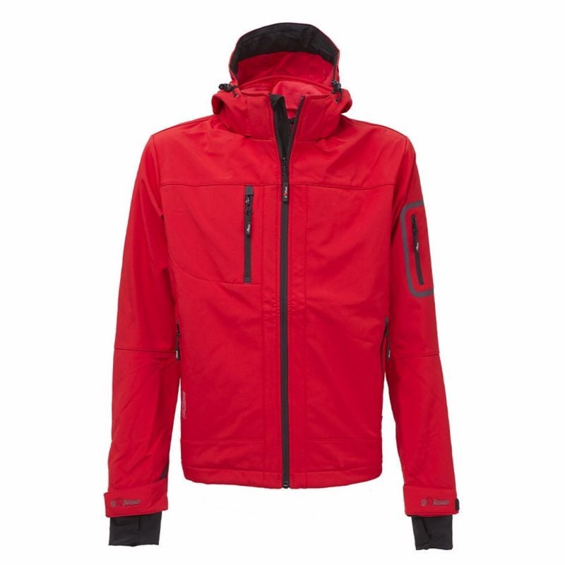 U Power Veste Softshell De Travail Rouge D Perlante Stretch