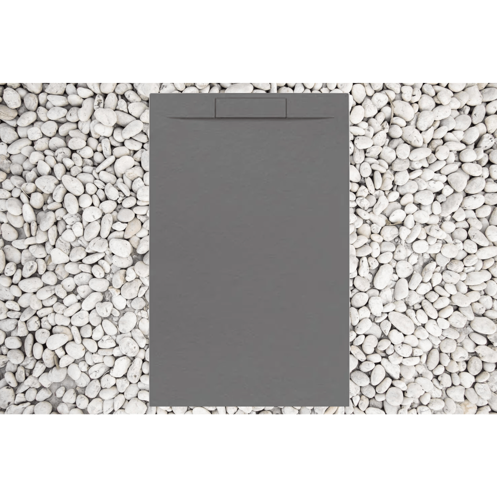 Receveur de douche 80X140 cm Gris RAL 7037 Ligne Vulcano PLUS en résine