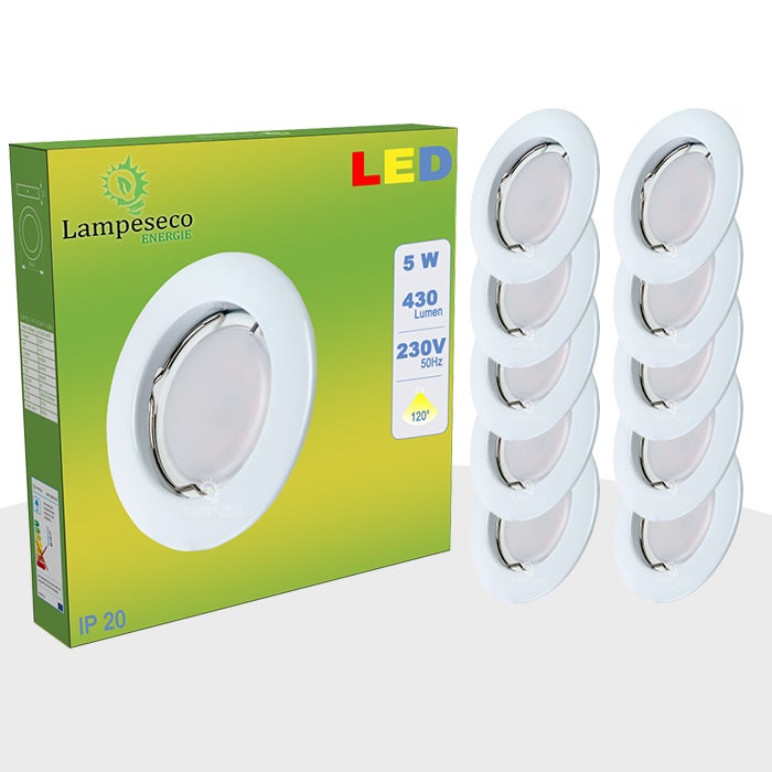 Lot De Spot Led Encastrable Complete Blanc Lumi Re Blanc Neutre W