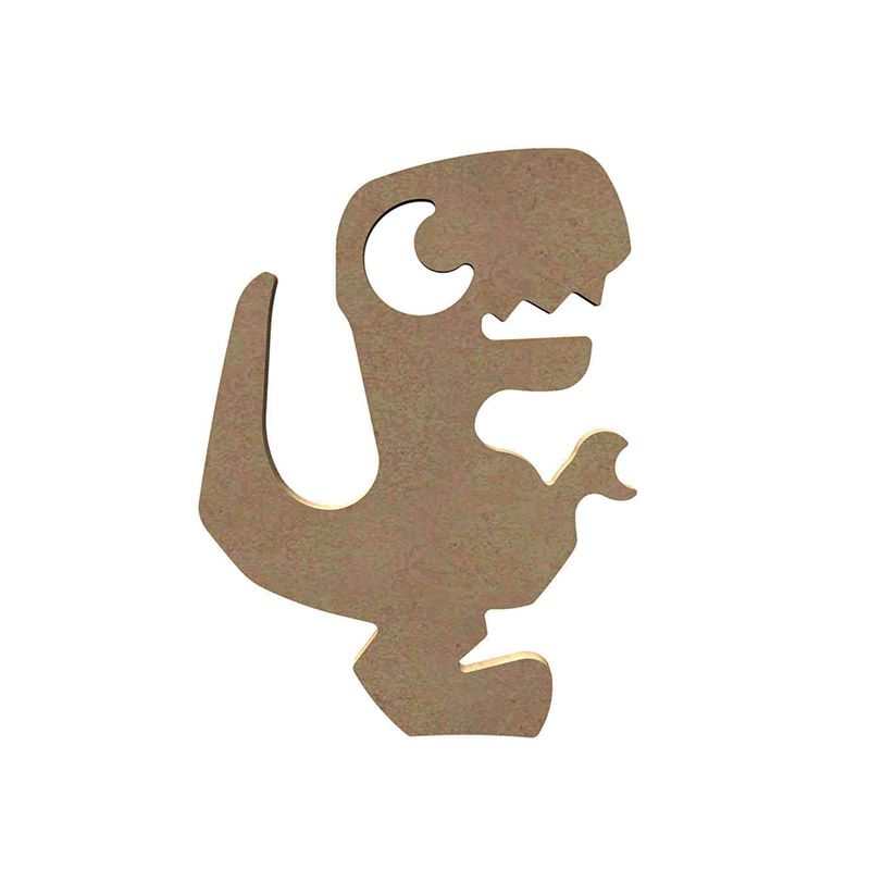 T rex en bois MDF à décorer 15 cm Gomille Leroy Merlin