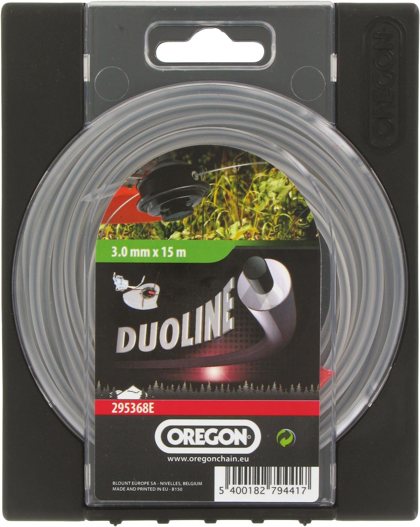 Fil débroussailleuse Rond Duoline Transparent Noir ø3 0mm 15m Oregon