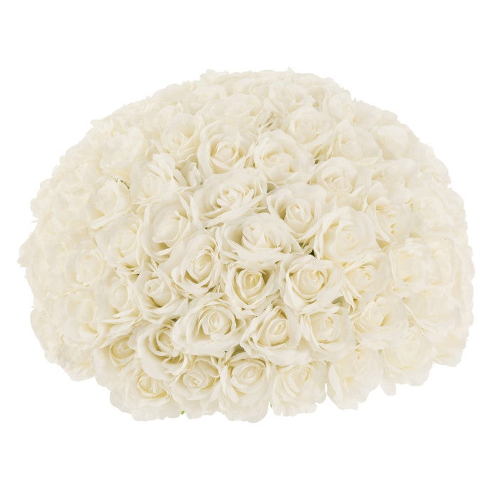 Boule De Fleurs Artificielles Roses Cm Blanc Leroy Merlin