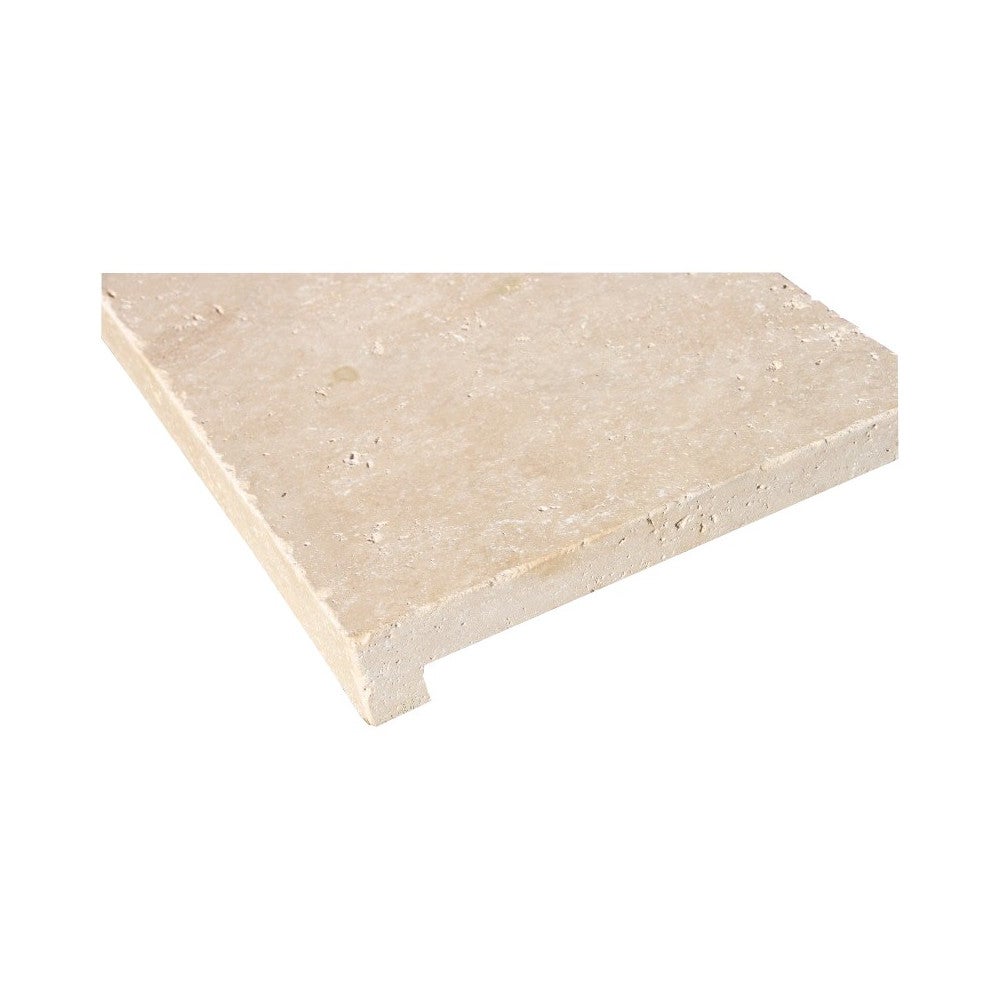 Margelle De Piscine Travertin Beige Mix 1er Choix 61x33x3 5cm Avec