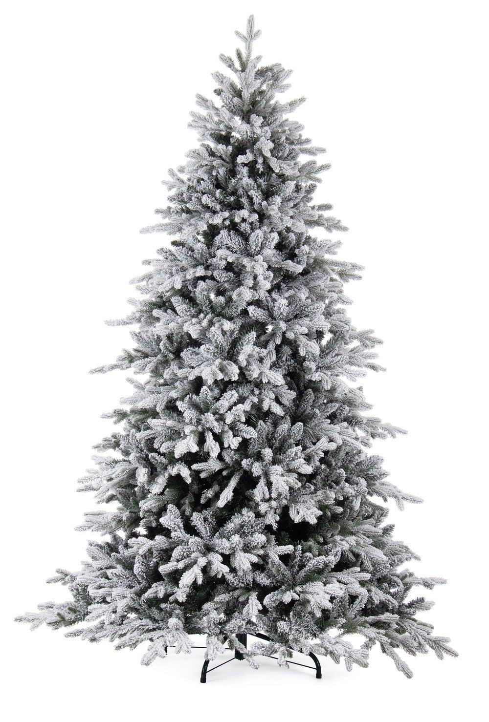 Sapin de Noël enneigé Livigno 180 cm 2538 branches en PP Effet