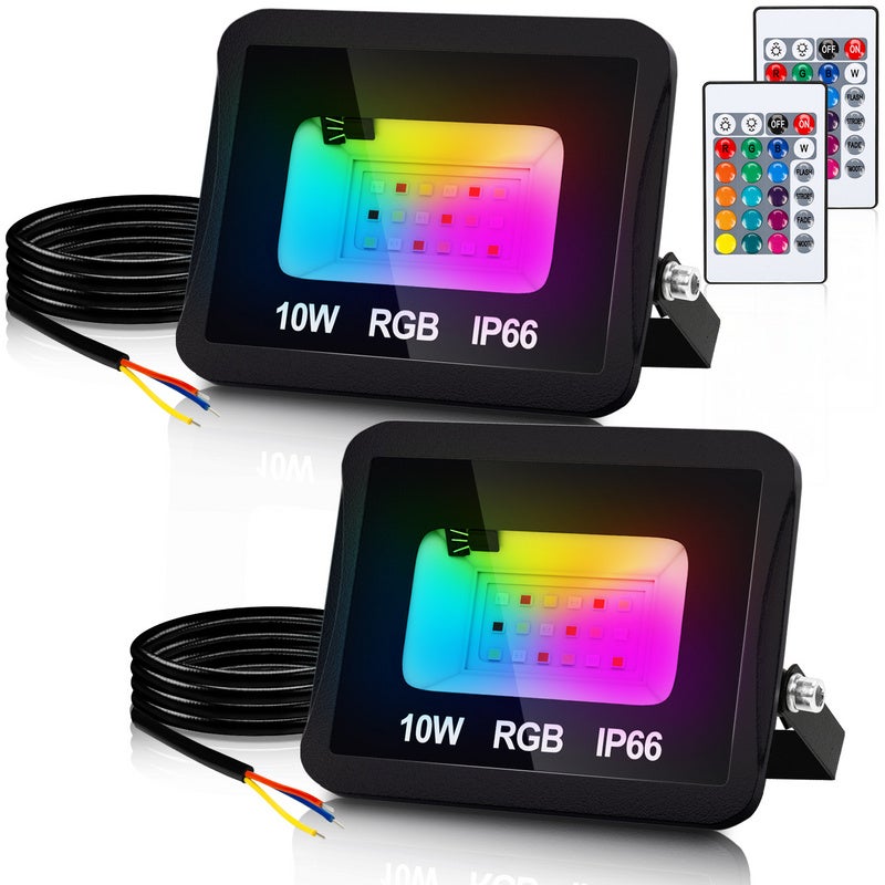 Proiettore Led Rgb Con Telecomando Proiettore Da Esterno Nero X W