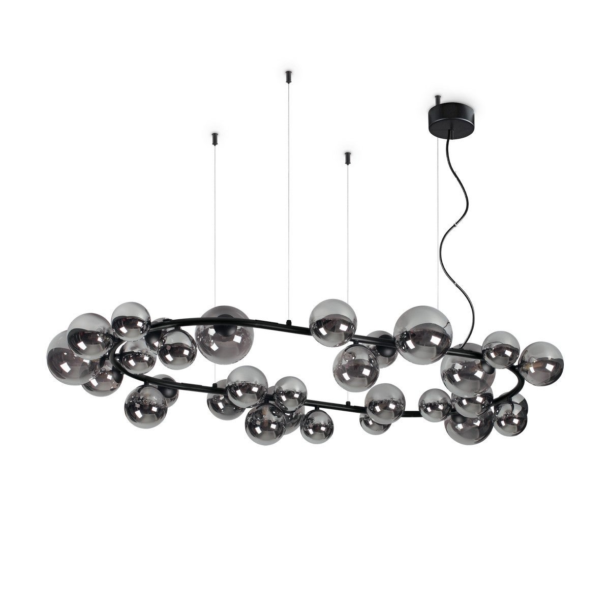 Ideal Lux Perlage Plaf N Colgante Globe Luces Negro Leroy Merlin