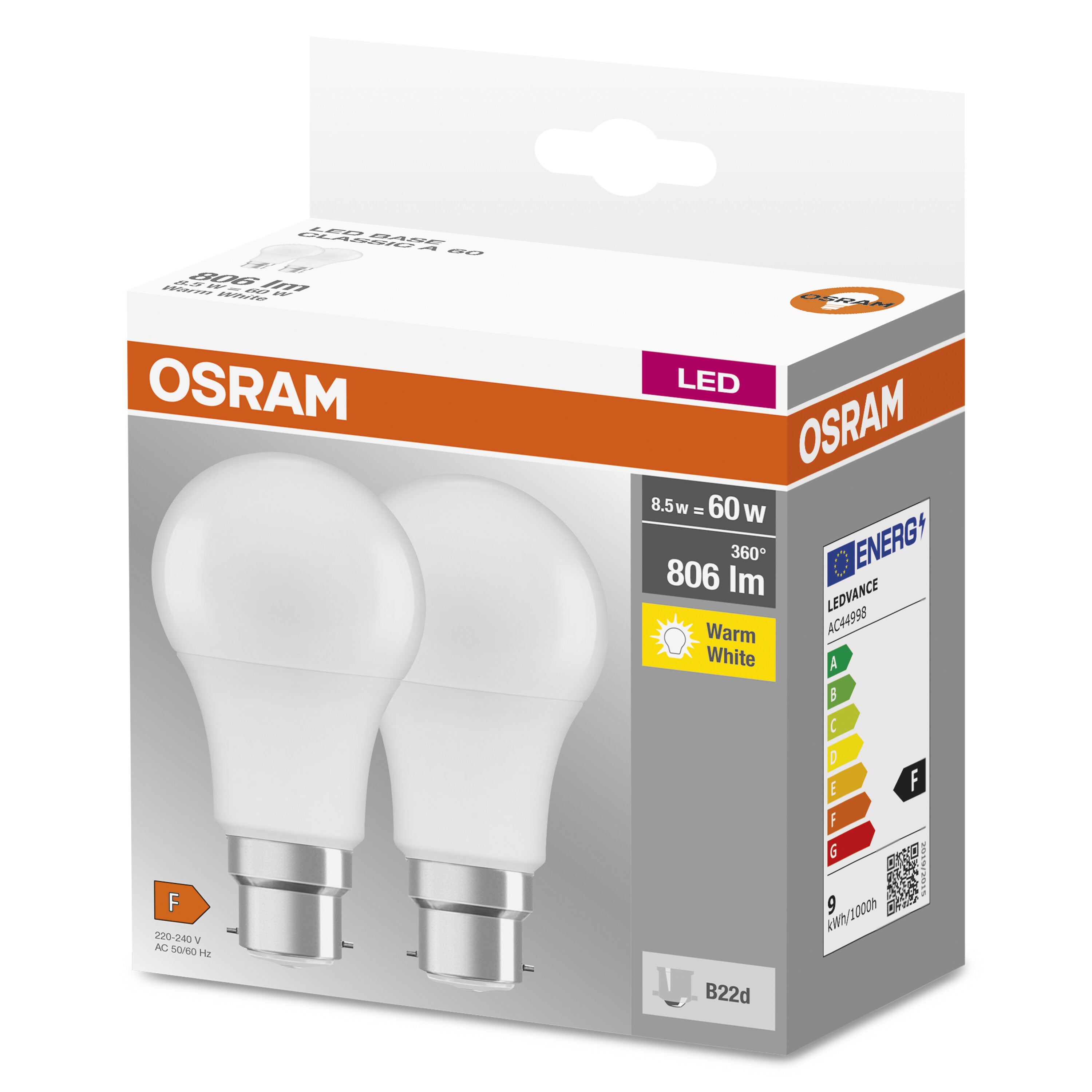 Osram Lampe Led Culot B D Blanc Chaud K W