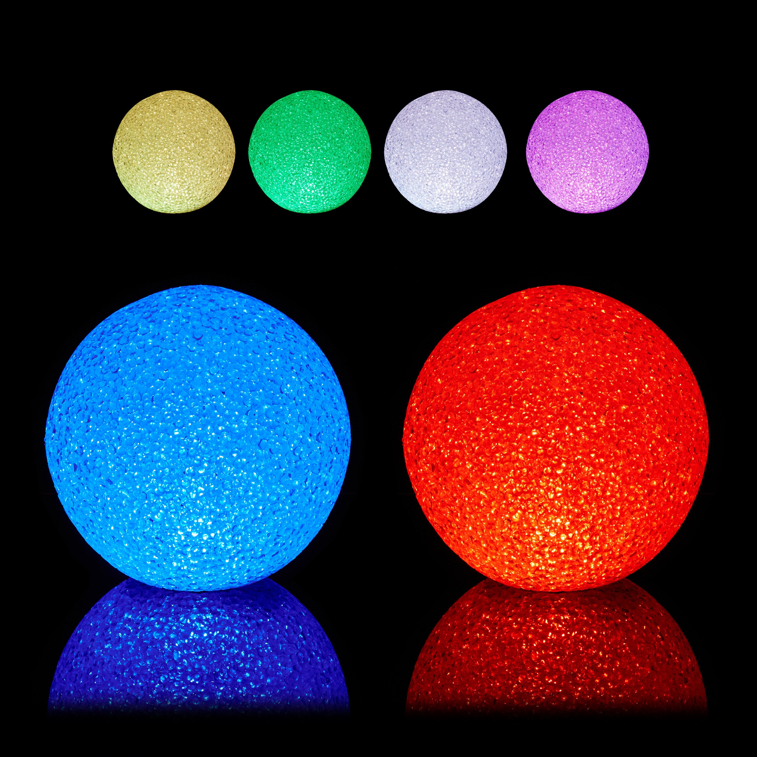 Relaxdays Boule Lumineuse LED En Lot De 2 Couleur Changeante Sans