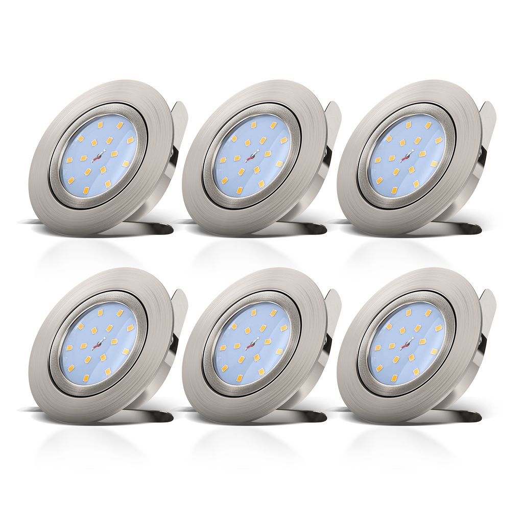 B K Licht Lot De Spots Led Encastrables Ultra Plats Orientables