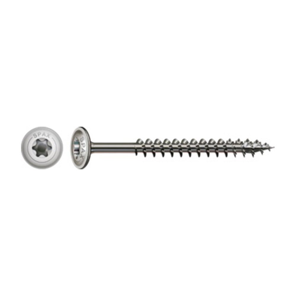 Spax Vis charpente tête disque Inox A2 6X60 Filetage total TORX T30 1