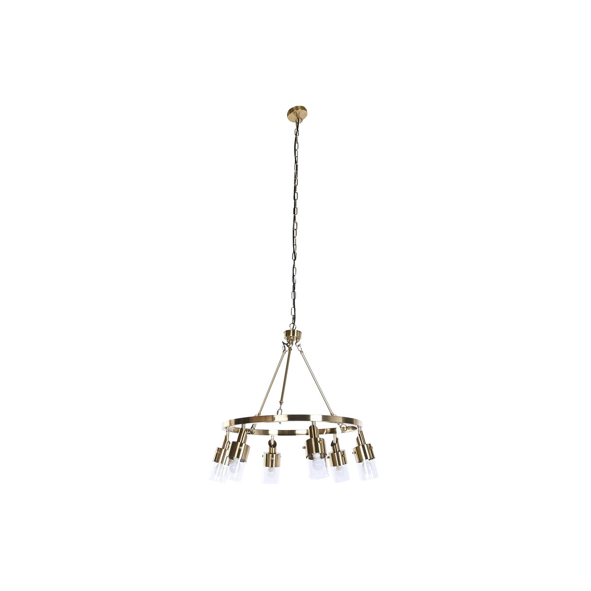 Suspension DKD Home Decor 66 x 66 x 60 cm Verre Doré Métal 40 W Leroy