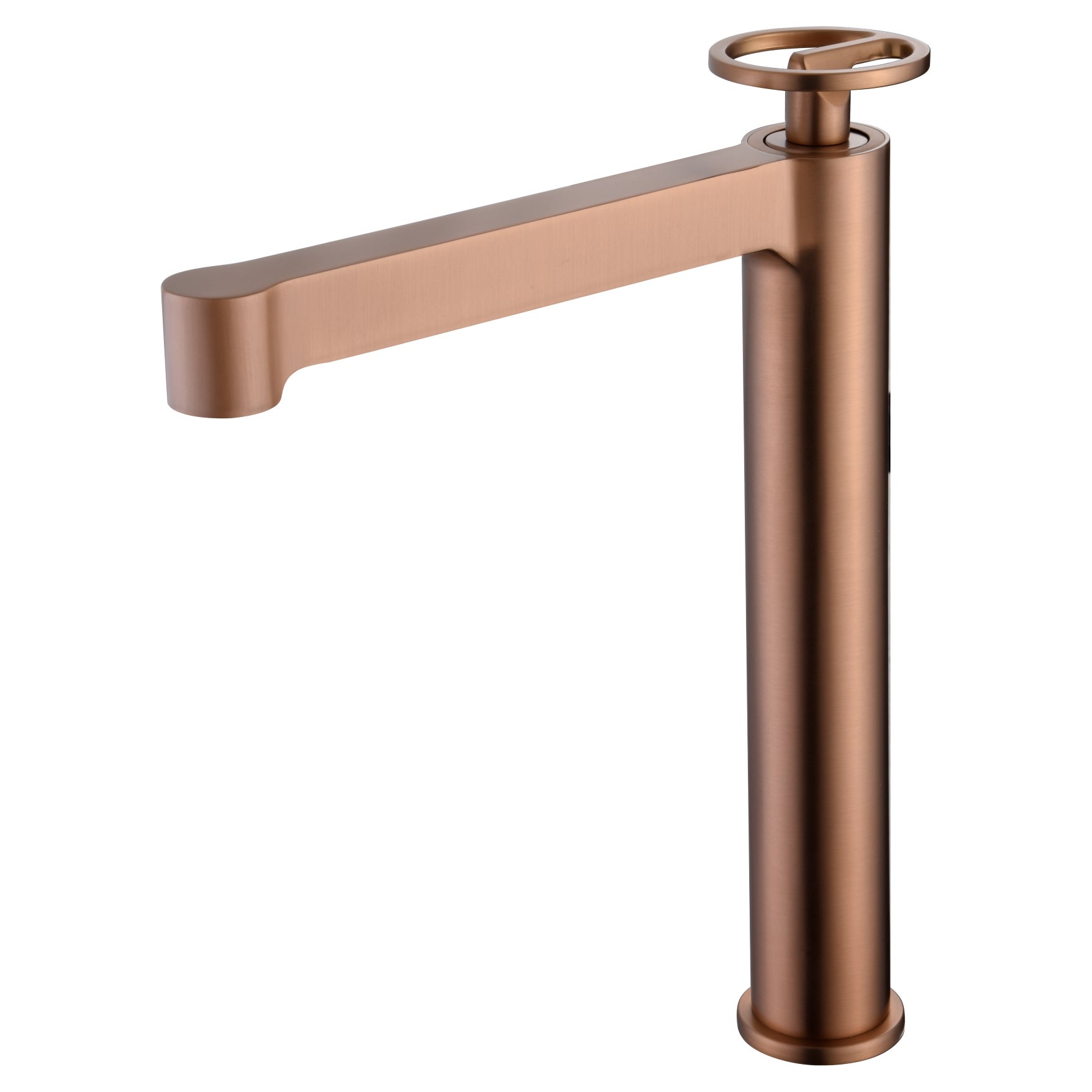 Grifo oro rosa cepillado caÃo alto de lavabo olimpo imex Leroy Merlin