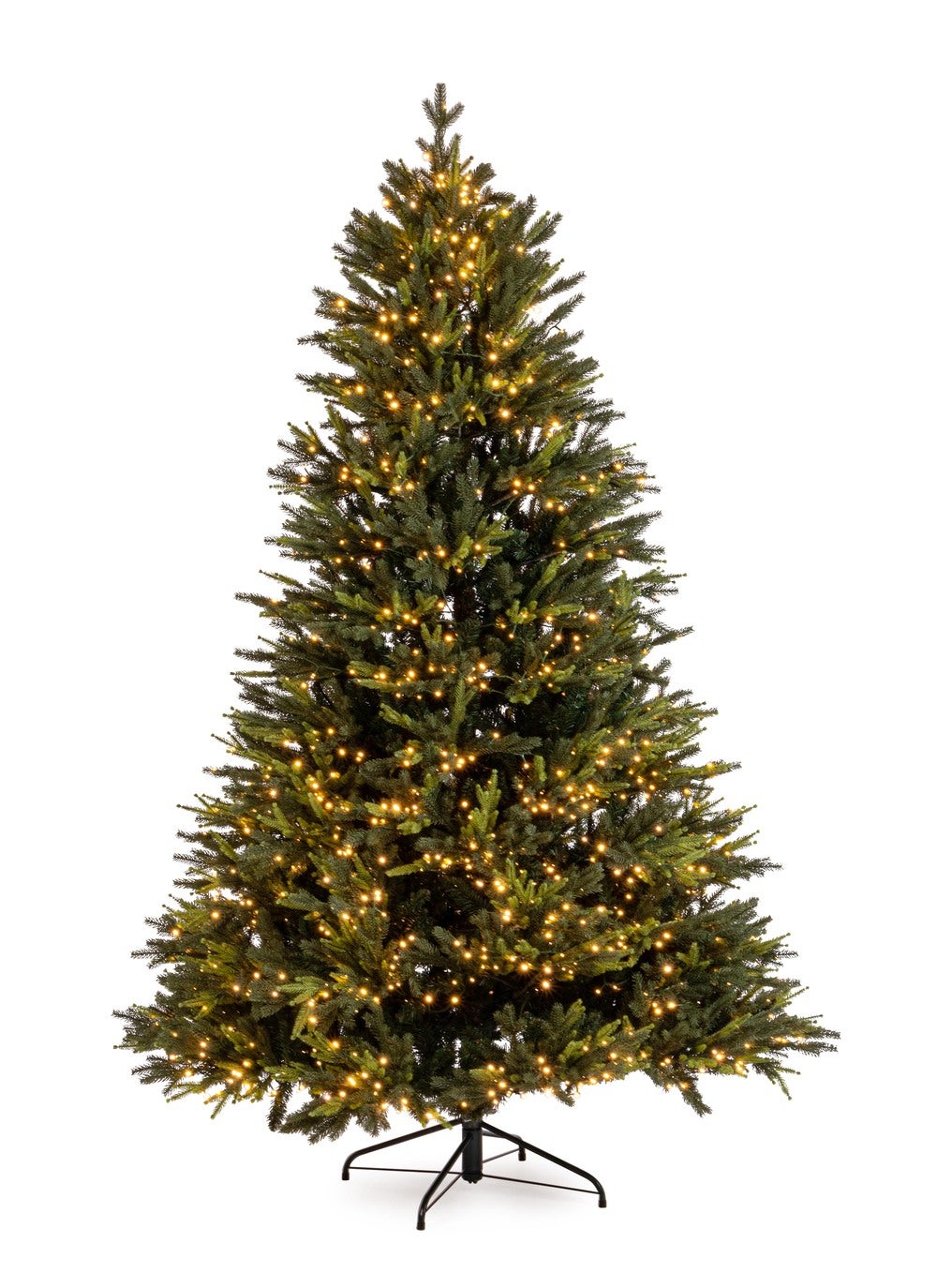 Sapin de Noël réaliste BERKSHIRE 240 cm 7456 branches PVC 2500 lumières