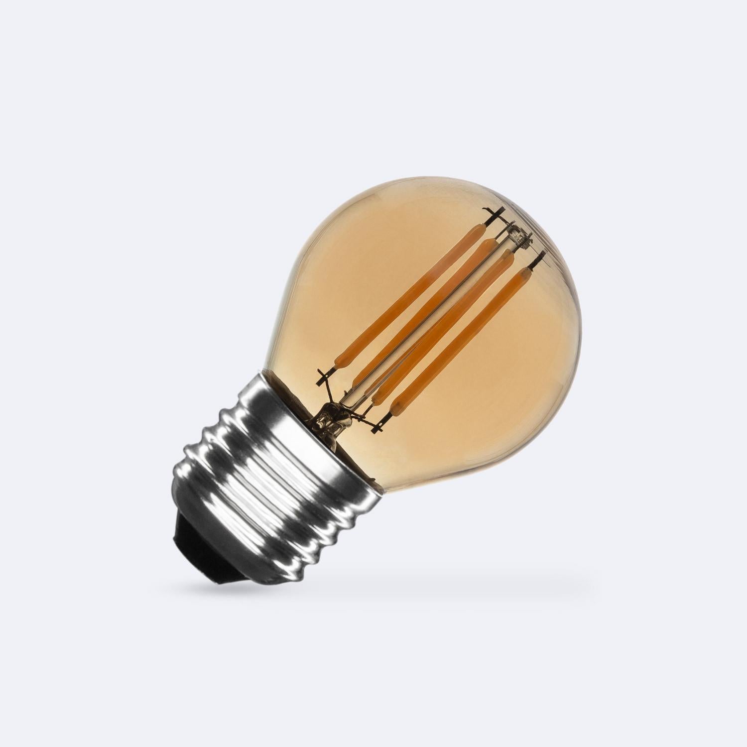 Ampoule Led Filament E W Lm G Gold Blanc Chaud No Flicker