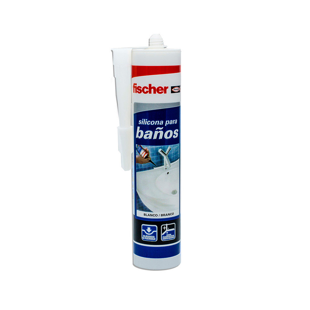 Silicona Sanitaria Blanca Ml Fischer Ideal Para Sellado En Ba Os