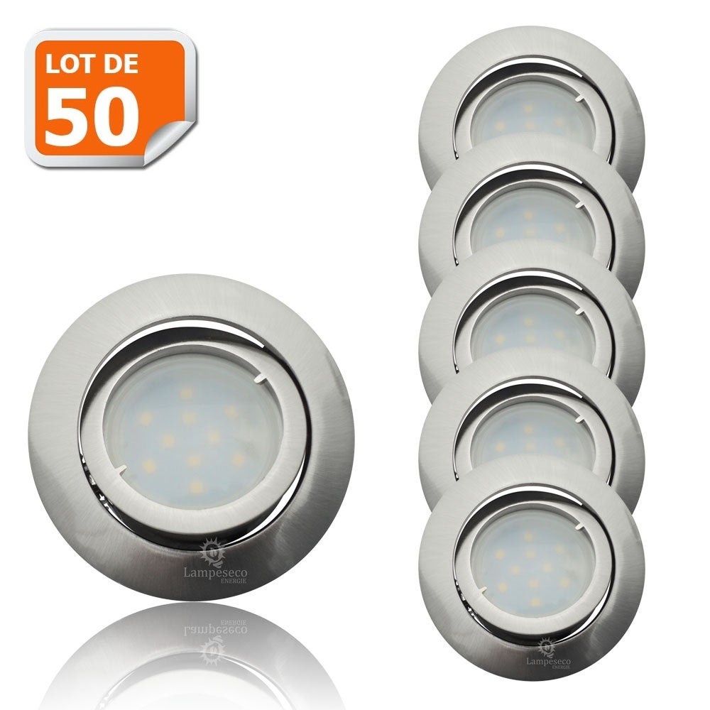 Lot De Spot Led Encastrable Complete Satin Orientable Lumi Re Blanc