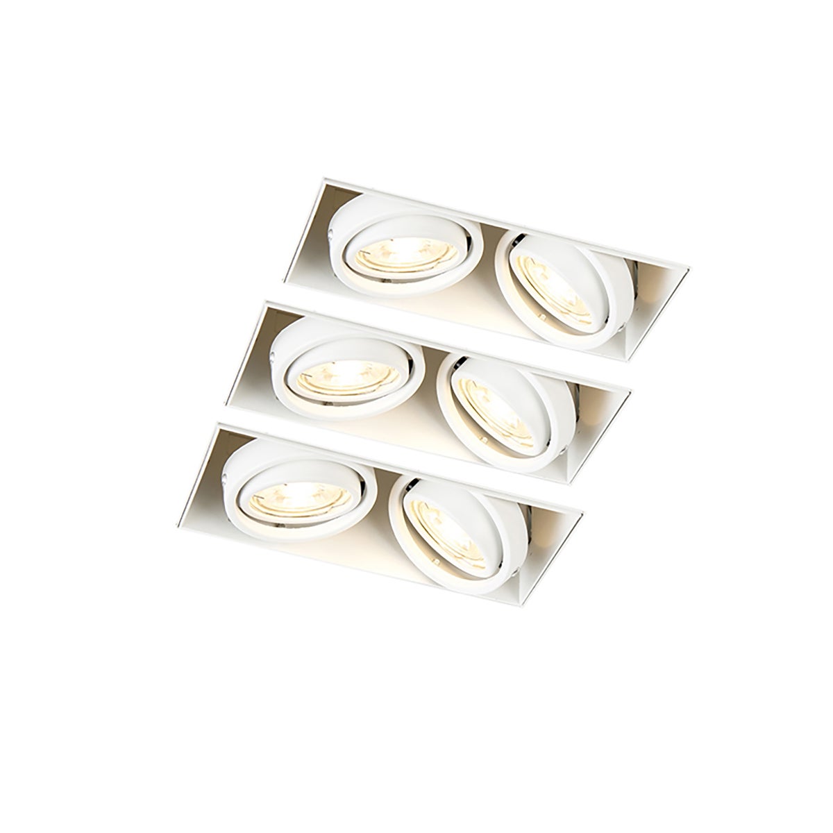 Set De Focos Empotrables Blancos Gu Orientables Trimless Luces