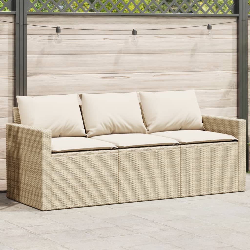 Canap De Jardin Avec Coussins Places Beige R Sine Tress E Vidaxl