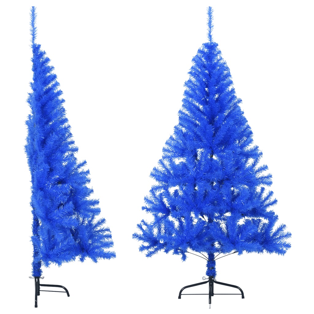 Demi Sapin De No L Artificiel Avec Support Bleu Cm Pvc Leroy Merlin