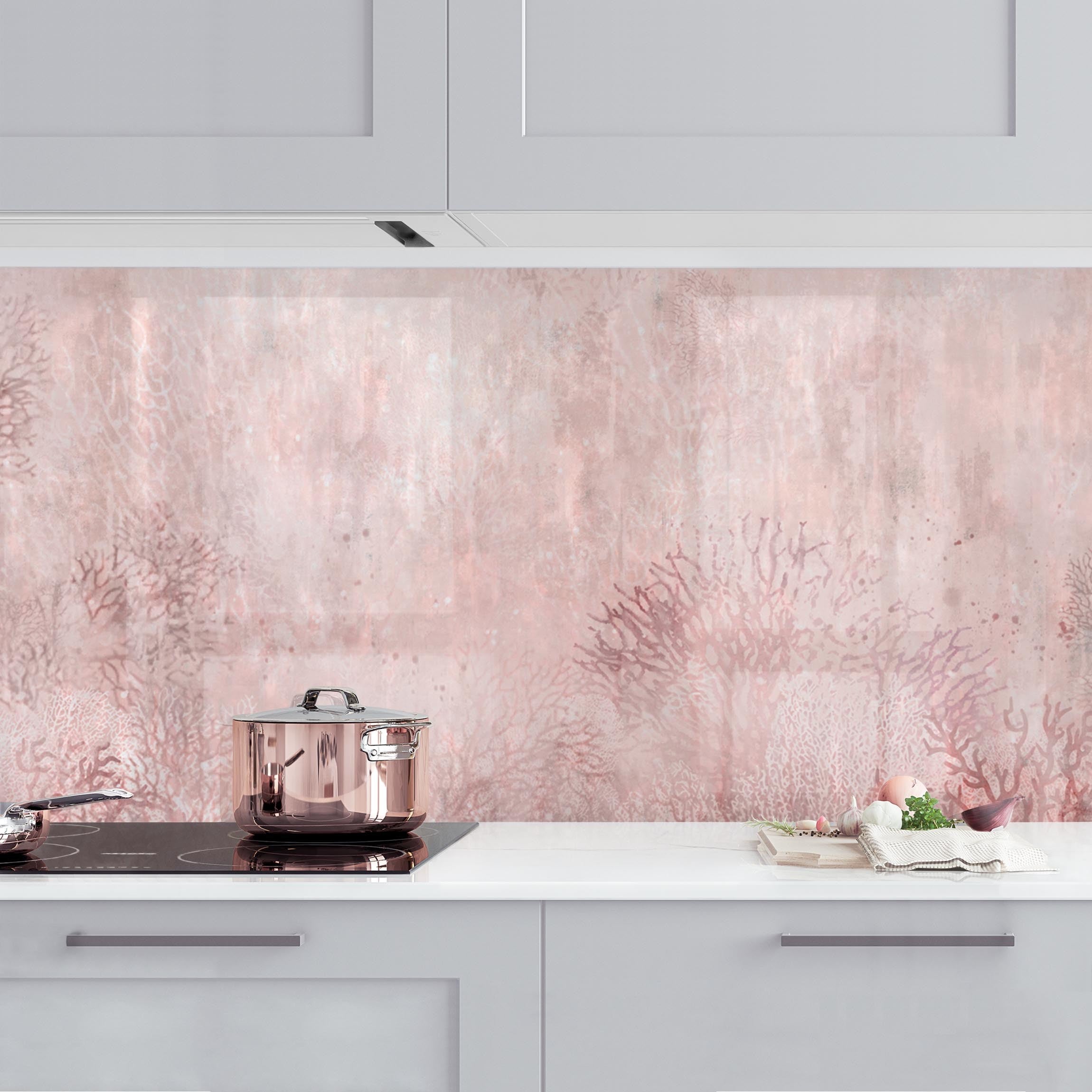 Cr Dence Cuisine Fond Rose Corail X Cm Leroy Merlin