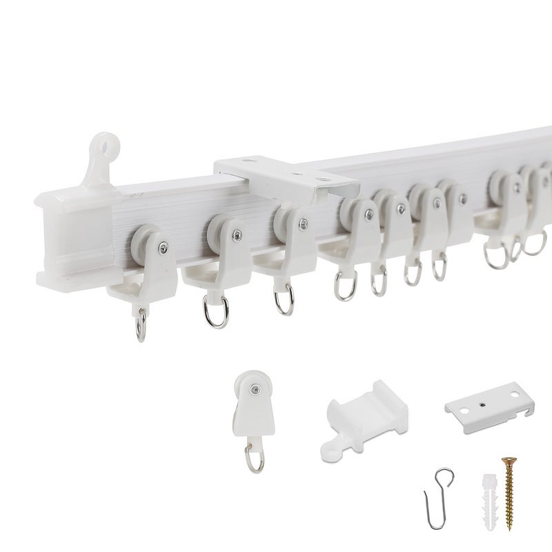 Kit De Rail De Rideau Plafond Pliable 3M Rail De Rideau Flexible Avec