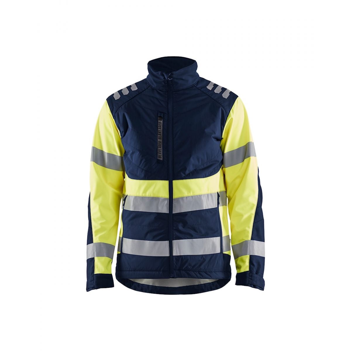 Veste Softshell Haute Visibilit Marine Et Jaune Fluo Blaklader