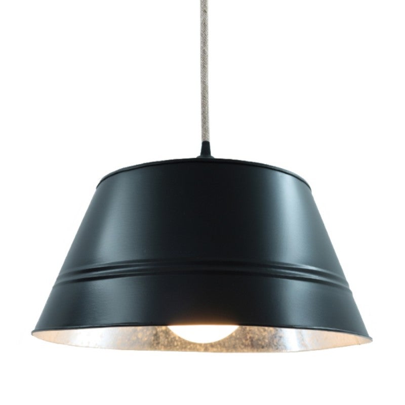 Suspension Galva Noir C Ble Textile Lin Leroy Merlin