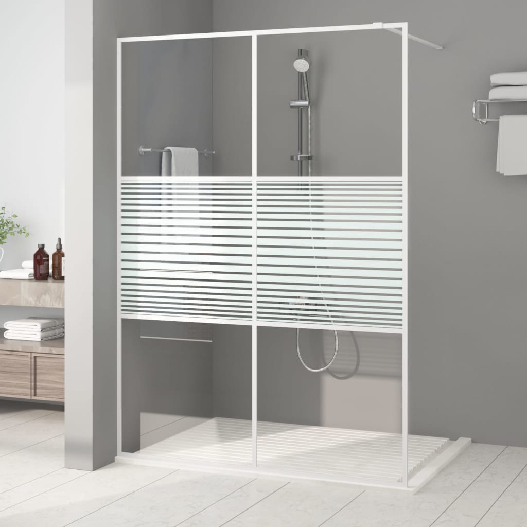 Maison Exclusive Mampara De Ducha Vidrio Esg Transparente Blanco