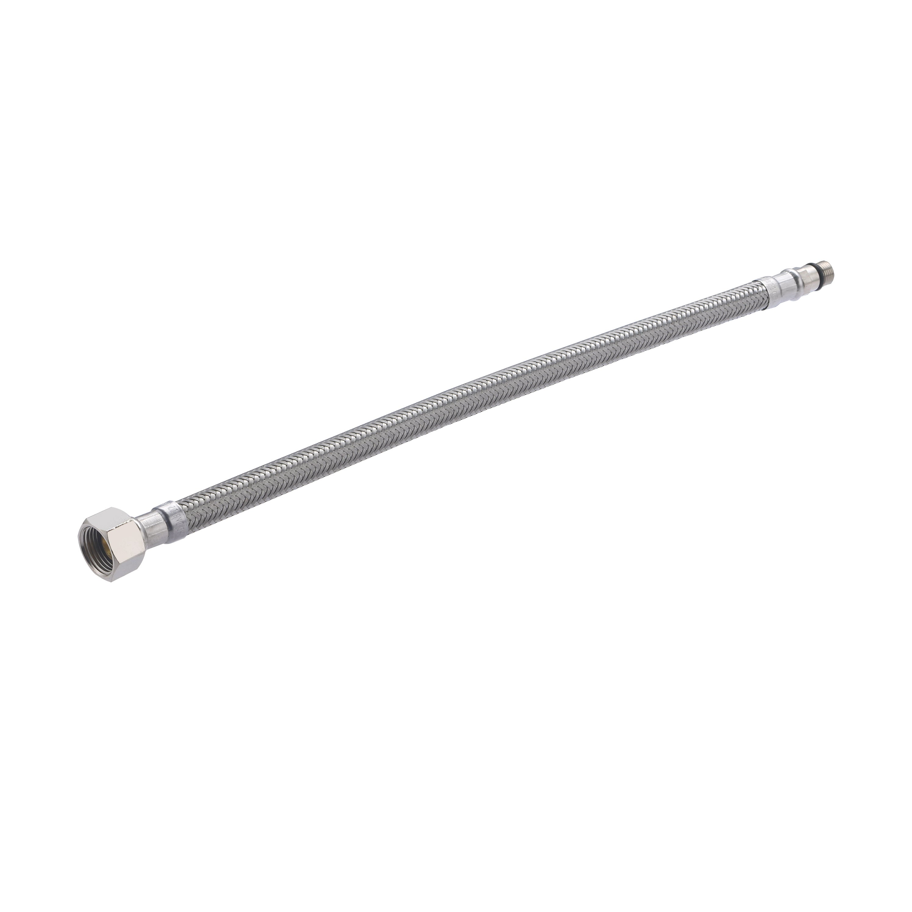 Flexible Inox pour Robinetterie Mâle 10x100 Femelle 12x17 Passage